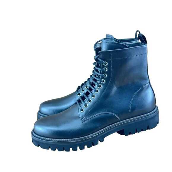 DSQUARED2 BE ICON in Combat Ankle Boot Men black leather - Picture 4 of 6